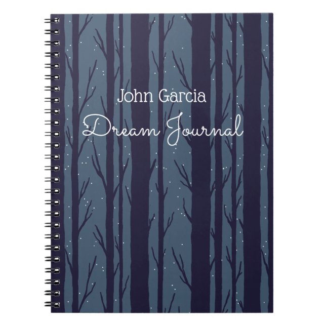 Cuaderno Diario de sueños de Night Woods personalizado (Frente)