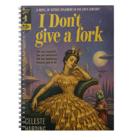 Cuaderno Diario de tapa de libro de ciencia ficción falso q