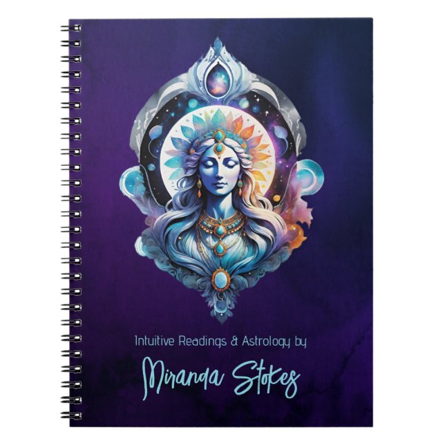 Cuaderno Diario de Tarot de Asherah Diosa Madre de la Creac (Frente)