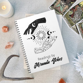 Cuaderno Diario de Tarot de Manos de Sol y Luna Celestiales