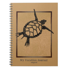 Cuaderno Diario de vacaciones de tortugas marinas masculina