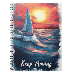 Cuaderno Diario de Velero Sigue Adelante Tapa – Inspirador