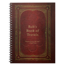 Diario de viaje de libro de época personalizado