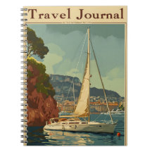 Diario de viaje de velero de vintage