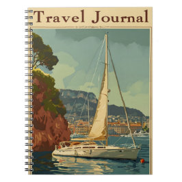 Cuaderno Diario de viaje de velero de vintage