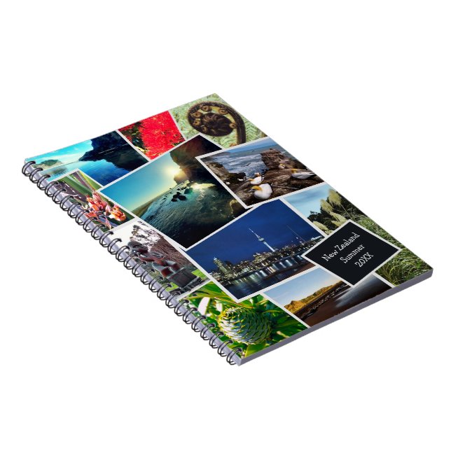 Cuaderno Diario de viajes de Collage de fotos de Nueva Zela (Lado Derecho)
