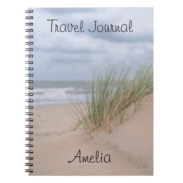 Cuaderno Diario de viajes de vacaciones personalizado (Frente)