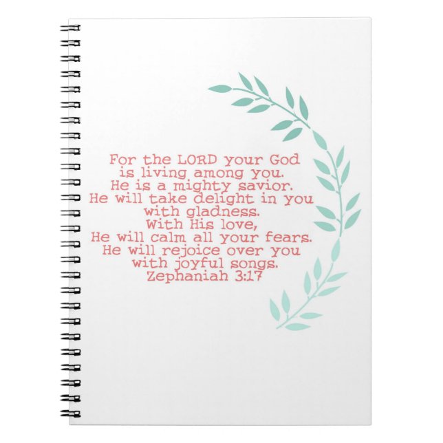 Cuaderno diario del 3:17 del zephaniah del "salvador (Frente)
