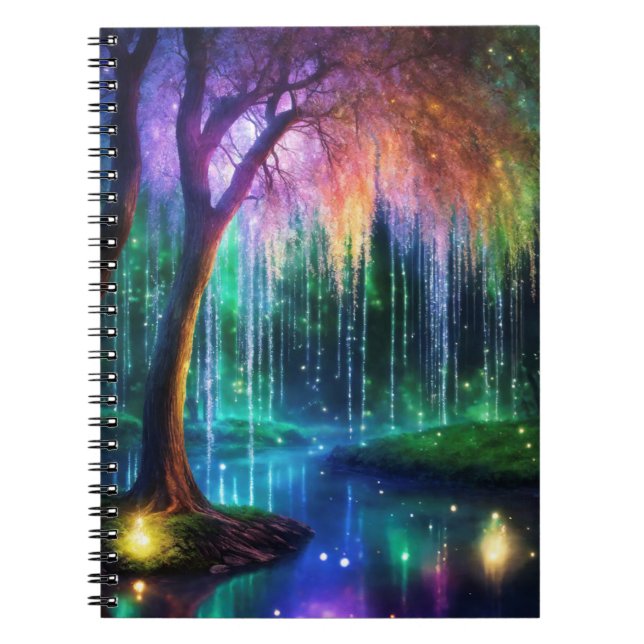 Cuaderno Diario del Árbol Místico de Luces (Frente)