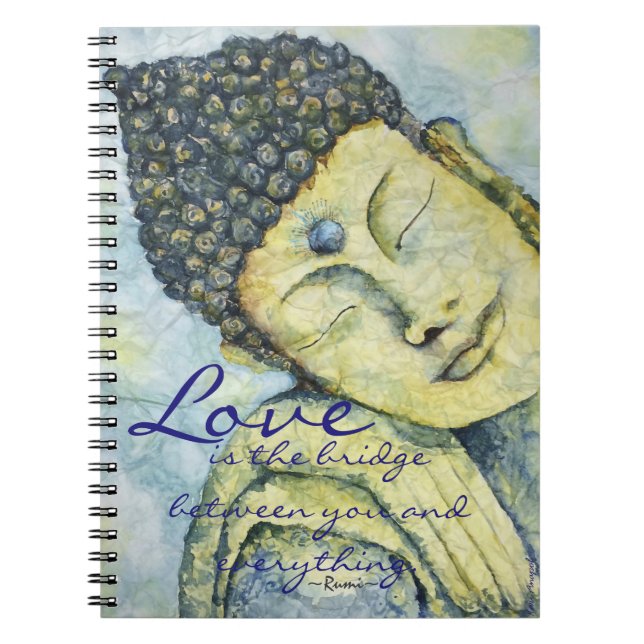 Cuaderno Diario del arte de Buda de la cita del amor de (Frente)