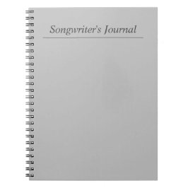 Cuaderno Diario del compositor gris personalizable