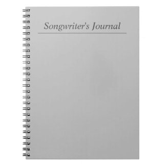Cuaderno Diario del compositor gris personalizable