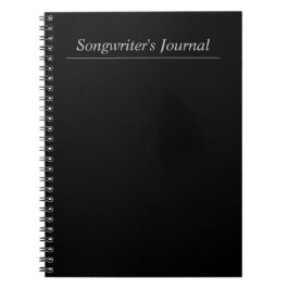 Cuaderno Diario del compositor negro de personalizable