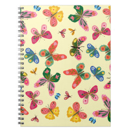 Cuaderno Diario del jardín de mariposas coloridas