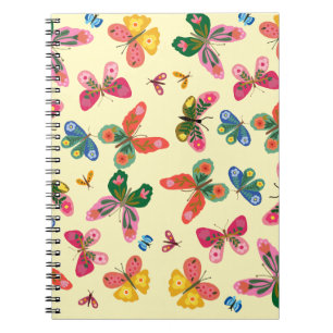 Cuaderno Diario del jardín de mariposas coloridas