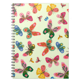 Cuaderno Diario del Jardín de Mariposas Coloridas