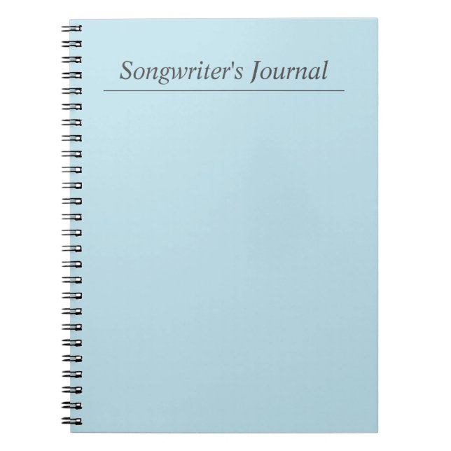 Cuaderno Diario del Personalizable Pastel Azul (Frente)