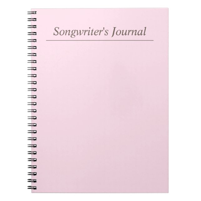 Cuaderno Diario del personalizable Pastel Songwriter (Frente)