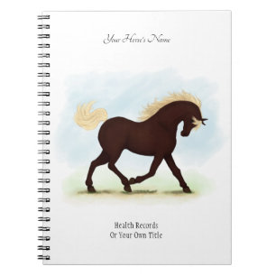 Cuaderno Diario del propietario personalizado del caballo d