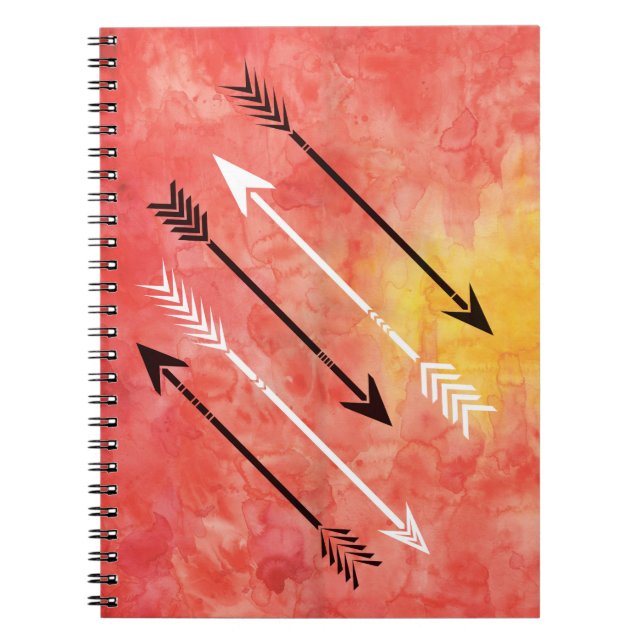 Cuaderno Diario del Sketchbook de las flechas de la puesta (Frente)