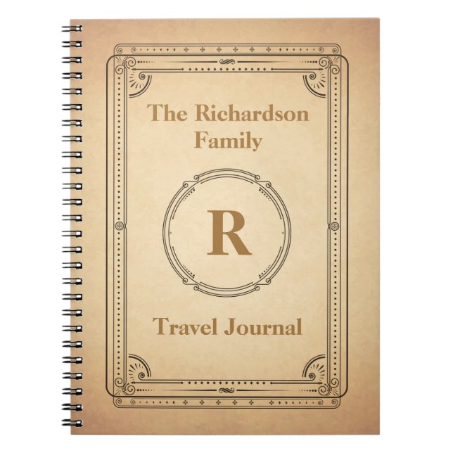 Cuaderno Diario del viaje del estilo del Victorian del (Frente)