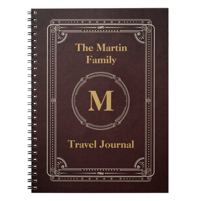 Cuaderno Diario del viaje del estilo del vintage (Frente)