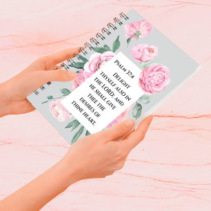 Cuaderno Diario devorativo de mujer melindrosa salmo de KJV