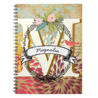 Cuaderno Diario diario con monograma