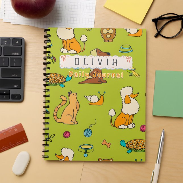 Cuaderno Diario Diario Personalizado con Nombre Animales de (Subido por el creador)