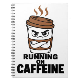 Cuaderno Diario Divertido de Café: Funcionando con Cafeína