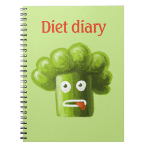Cuaderno Diario divertido de la dieta del bróculi del
