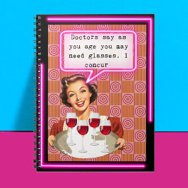 Cuaderno Diario divertido regalo mejor amiga "Gafas"