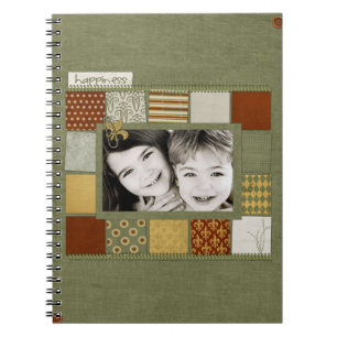 Cuaderno diario espiral de la foto