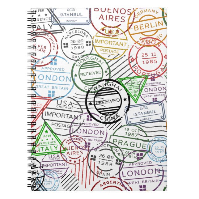 Cuaderno Diario estampado de travesía de Globetrotter (Frente)