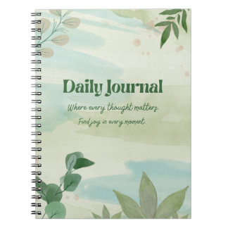 Cuaderno Diario Estético Verde - Motivador y Sty