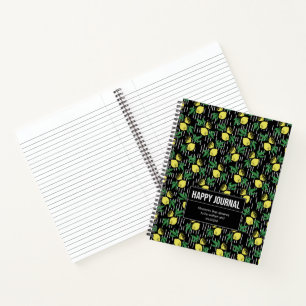 Cuaderno "Diario Feliz" Temático de Limón Frutas y Positivi