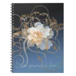 Cuaderno Diario floral azul de la gratitud
