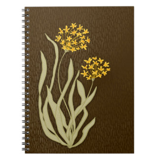 Cuaderno Diario Floral Botánico de Cebollinos en Flor