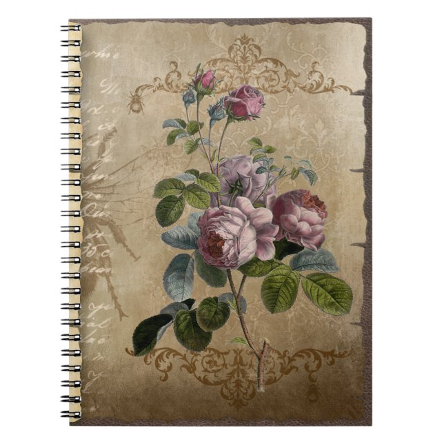 Cuaderno Diario floral de edad avanzada (Frente)