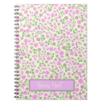 diario floral de personalizable