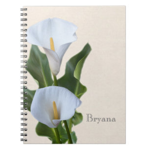 Cuaderno Diario Floral Elegante Flores de Lirio de
