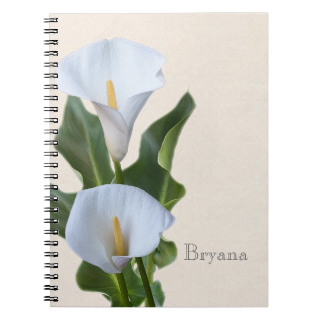 Cuaderno Diario Floral Elegante Flores de Lirio de (Frente)