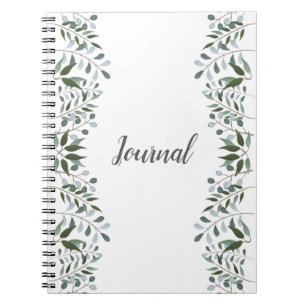 Cuaderno Diario floral Eucalyptus Greenery