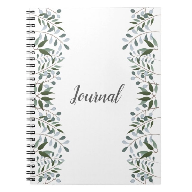Cuaderno Diario floral Eucalyptus Greenery (Frente)