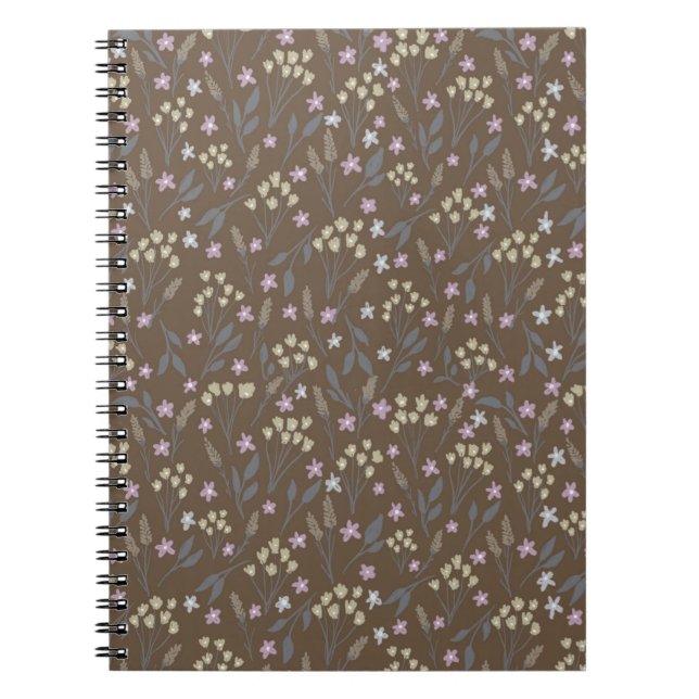 Cuaderno Diario floral marrón (Frente)