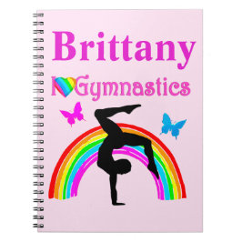 Cuaderno DIARIO GIMNASTICO PERSONALIZADO DE bonito PINK