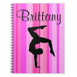 Cuaderno DIARIO GIMNASTICO PERSONALIZADO DE bonito PINK