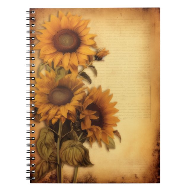 Cuaderno Diario girasol/Bloc de notas girasol (Frente)