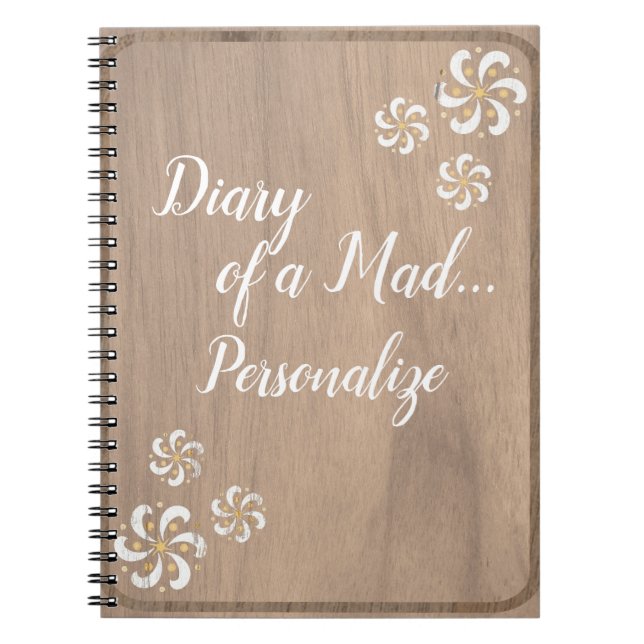 Cuaderno Diario gracioso de moda de un diario loco personal (Frente)