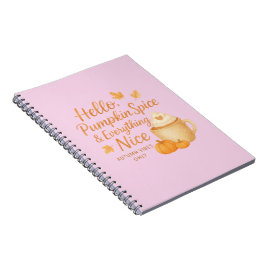 Cuaderno Diario Hola, Especias de Calabaza y Todo Lo Bueno